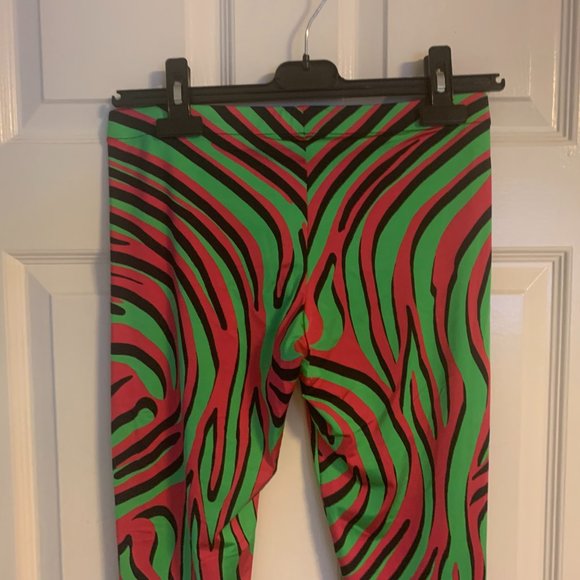 VERSACE WOMENS SPANDEX MULTI COLOR LEGGINGS SIZE 28 MEDIUM $700 - Picture 5 of 7